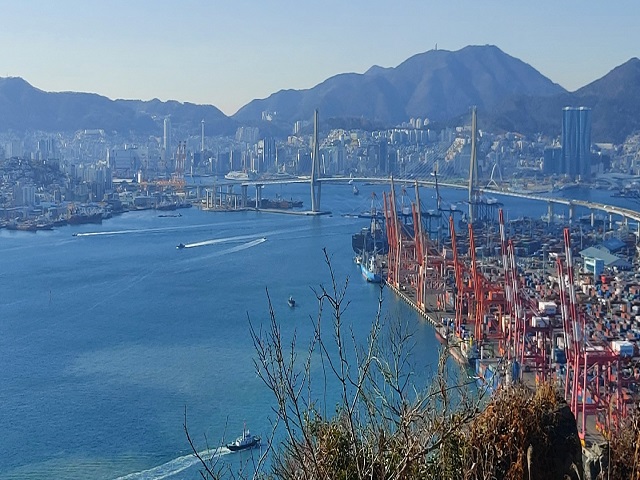 전망대서 본 부산항